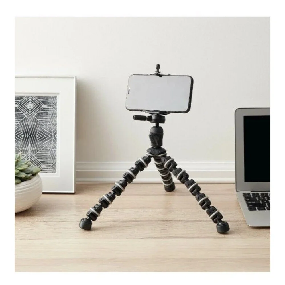 Onn Flexible Tripod Gorilla Pod 11.5” Compact Camera Smartphone Ball Head 1/4